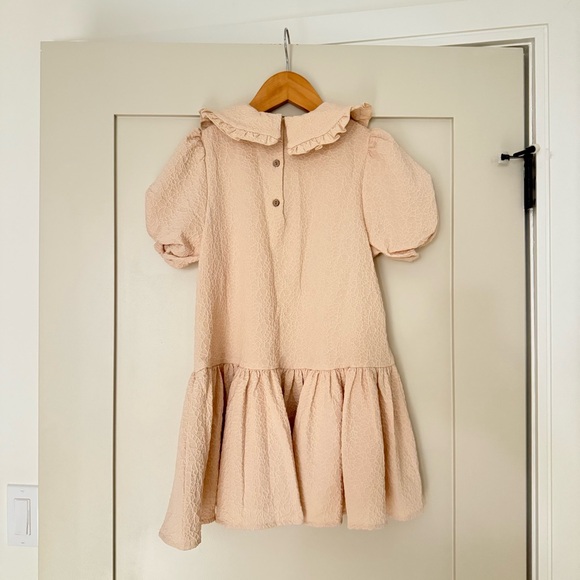 Noralee Cream Kids Dress with Black Bow - Picture 3 of 4